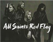 All Saints multi signed black and white photo signed by all four members of the group. All Saints