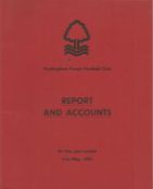 Nottingham Forest FC Reports and Accounts for the year ended 31st May 1981. good item. Good