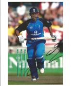 Cricket Owais Shah signed 10x8 inch England colour photo. A middle-order batsman, he played for