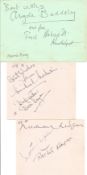 Actors, 3 signed album pages. The first, 4. 5x3. 5, is signed to front by Michael Redgrave, Beatrice