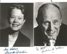 Richard Wilson and Annette Crosbie collection two 6x4 signed black and white photos. Good
