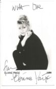 Elaine Paige Signed 6x4 inch black and white photo. Signed in silver marker pen, inscribed with