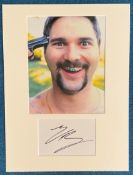 Eric Bana 16x12 inch mounted signature piece includes colour photo and signed album page. Good