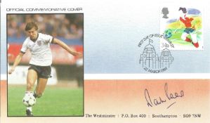 Martin Peters Signed FDC PM 22nd March 1988 Wembley. Good condition Est.