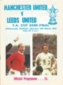 FA Cup football programmes FA Cup 1970 1 x Final and 1 x Semi Final football programmes comprising