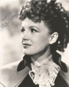 Phyllis Calvert signed 10x8 inch black and white photo. Good condition Est.