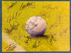 Football Coventry City multi signed 16x12 inch football photo. Good condition Est.