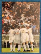 Football Scotland multi signed 16x12 inch colour photo pictured during World Cup Qualifier against