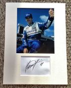 Damon Hill 15x11 approx Williams Formula One mounted signature piece includes signed album page