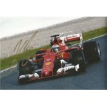 Kimi Raikkonen signed 12 x 8 inch colour Ferrari motor racing photo. Good condition Est.
