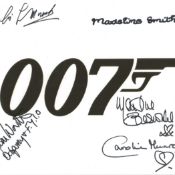 James Bond 007 signed 10x8 B/W photo, Christopher Muncke, Alison Worth, Madeline Smith, Martine