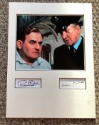 Ronnie Barker and Brian Wilde 16x12 approx mounted Porridge signature piece includes two signed