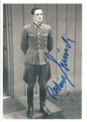 Rochus Misch Hitlers bodyguard signed 6 x 4 inch black and white photo in Army uniform. Good