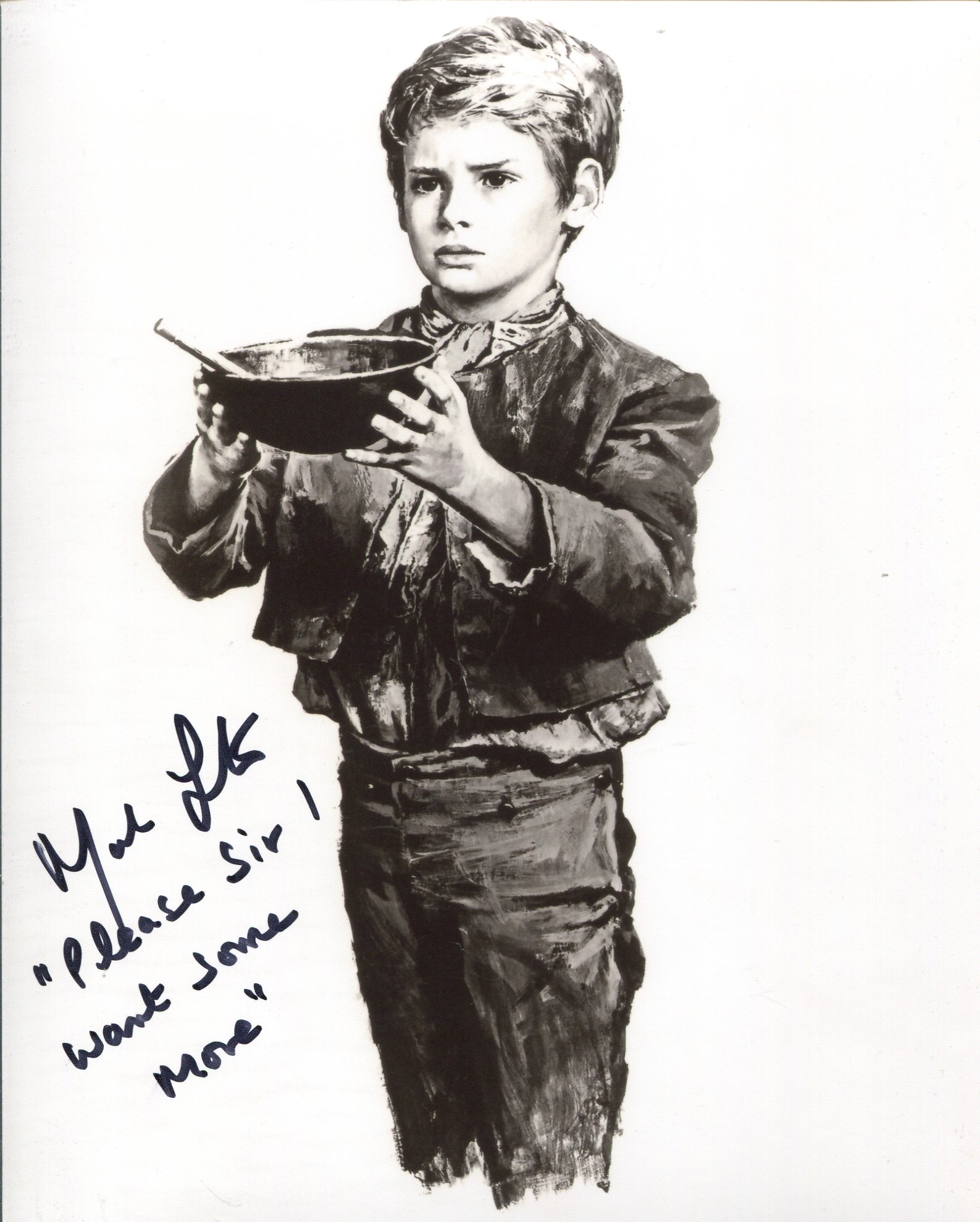 Oliver! 8x10 inch photo from one of the great British musicals, signed by actor Mark Lester who