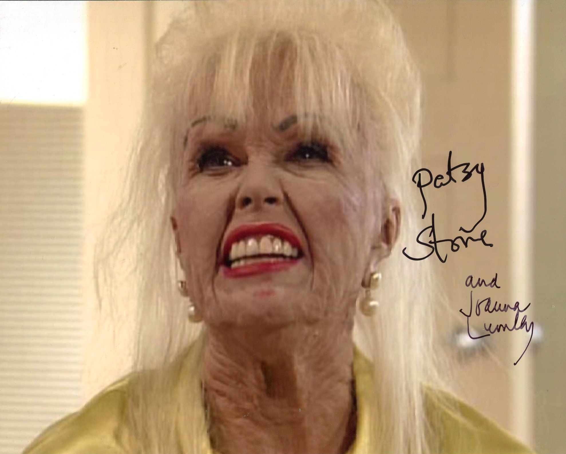 Joanna Lumley signed 8x10 photo from Absolutely Fabulous, unusually, she's added her character