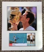 Andy Murray 14x12 approx mounted signature piece includes signed promo photo and another superb
