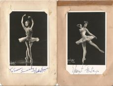 Ballet signed photo collection. Three 6 x 4 inch b/w photos signed by Margot Fonteyn, Moira