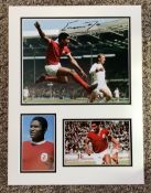 Eusebio 16x12 approx mounted signature piece includes fantastic, signed colour photo and another two