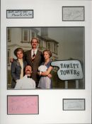 Prunella Scales, John Cleese, Andrew Sachs and Connie Booth multi signed 14x12 Fawlty Towers