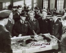 The Dambusters 8x10 movie scene photo signed by the late Richard Todd. Good condition Est.