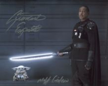 Star Wars 8x10 The Mandalorian photo signed by Giancarlo Esposito as Moff Gideon. Rare signature.