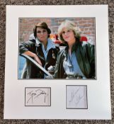 Tyne Daly and Sharon Gless 14x12 approx Cagney and Lacey mounted signature piece includes two signed