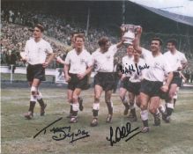 Football multiple signed Tottenham FA Cup 10 x 8 inch colour photo signed by Les Allen, Terry