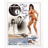 007 James Bond 8x10 The Spy Who Loved Me montage photo signed by Caroline Munro. Good condition