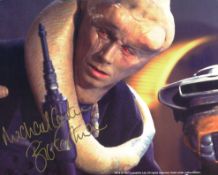 Star Wars photo signed by Michael Carter as Bib Fortuna. Good condition Est.