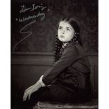 The Addams Family 8x10 photo signed by actress Lisa Loring who played Wednesday in the series.