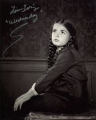 The Addams Family 8x10 photo signed by actress Lisa Loring who played Wednesday in the series.