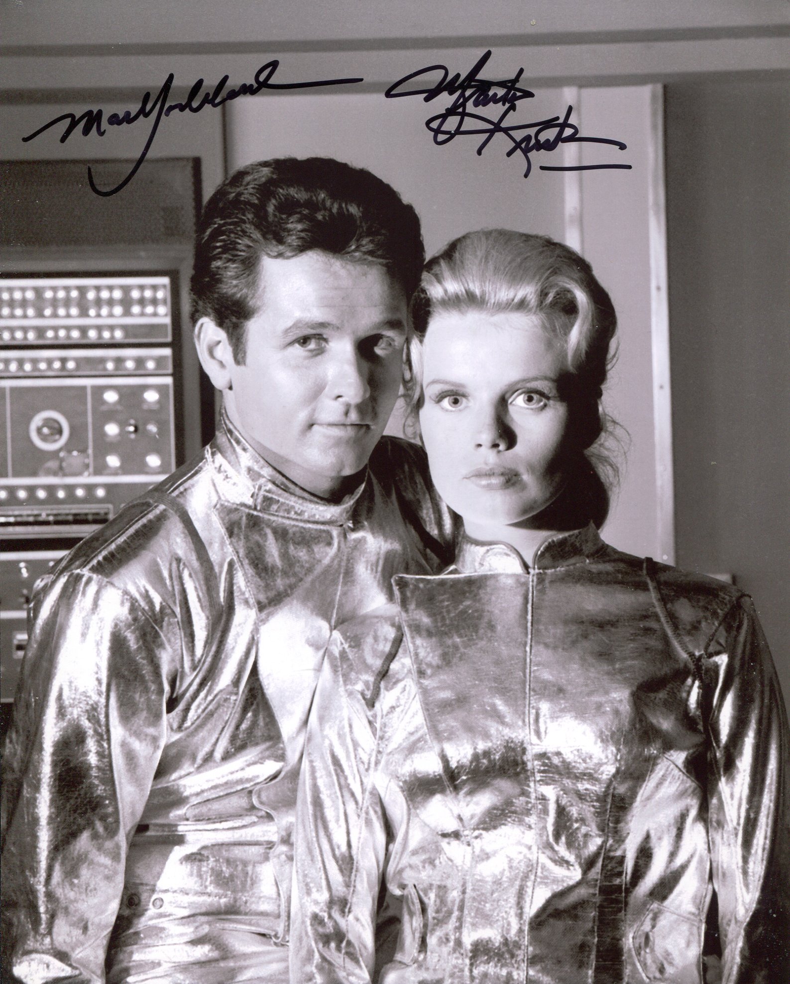 Lost in Space 8x10 photo signed by Marta Kristen and Mark Goddard. Good condition Est.