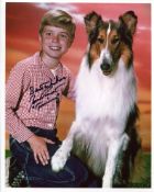 Lassie 8x10 photo signed by 60's child star Jon Provost as Timmy. Good condition Est.