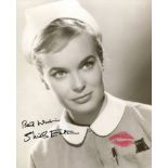 Carry On Nurse 8x10 inch photo signed by Shirley Eaton who has also physically kissed this photo