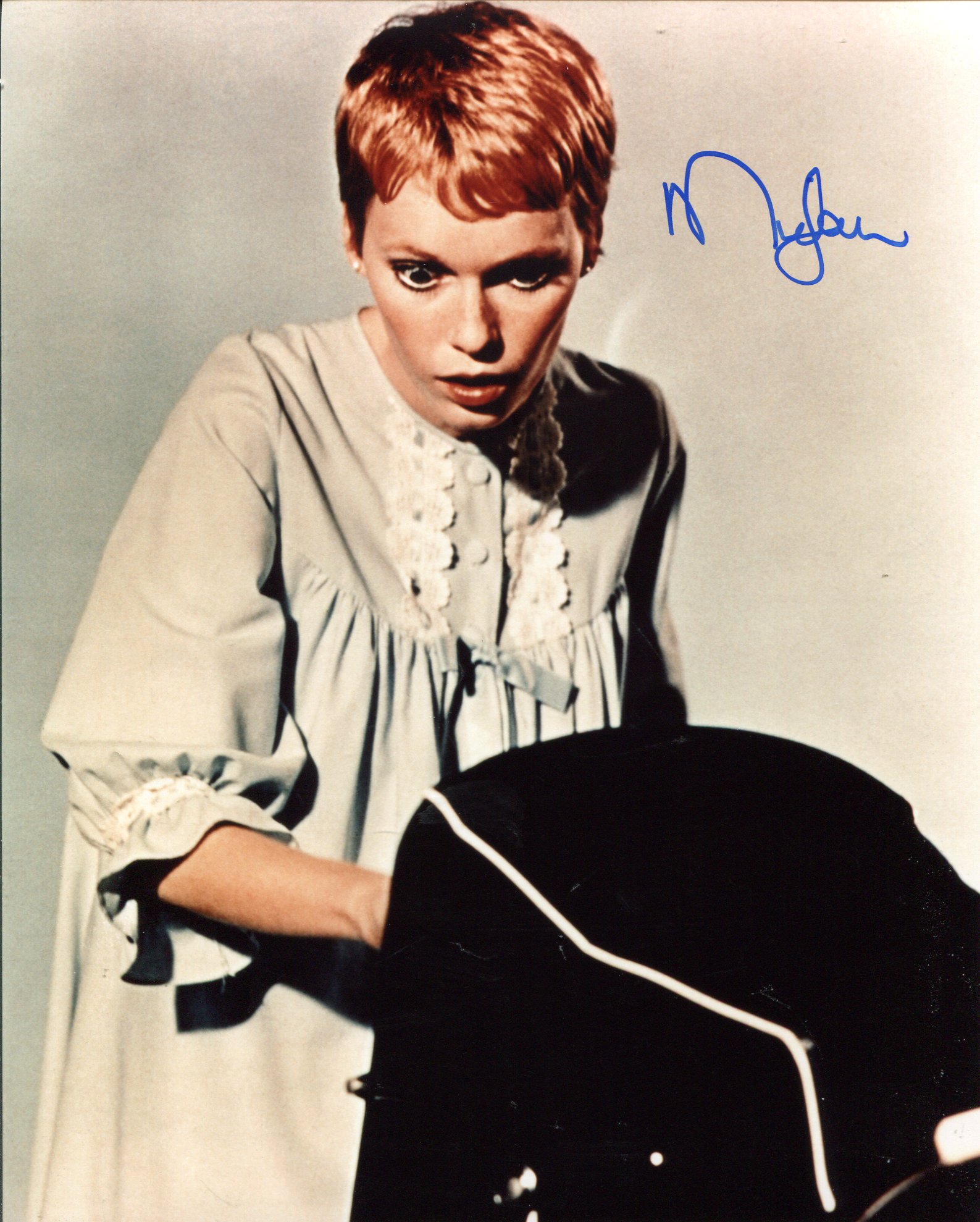 Mia Farrow signed 8x10 Rosemary's Baby photo. Good condition Est.