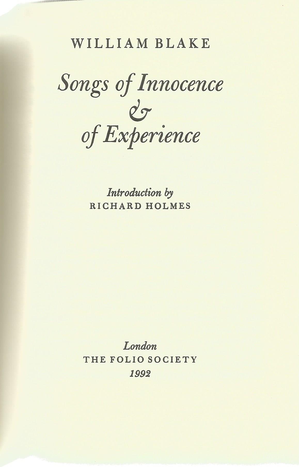 Songs of Innocence and of Experience introduction by Richard Holmes 1992 Hardback Book with Slipcase - Image 2 of 2