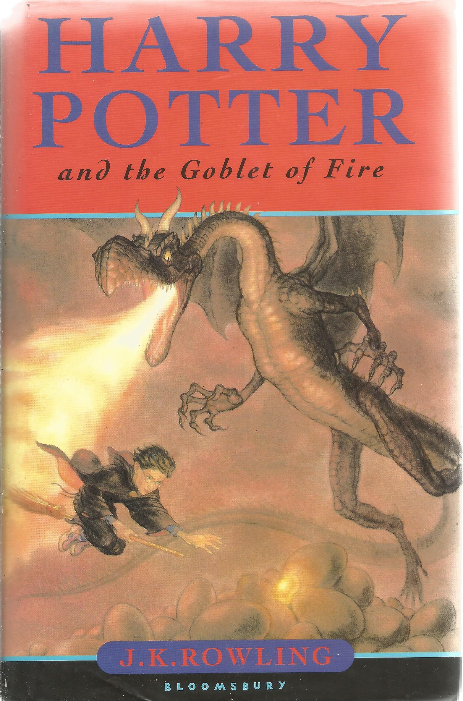 Harry Potter and the Goblet of Fire by J K Rowling Hardback Book 2000 First Edition published by