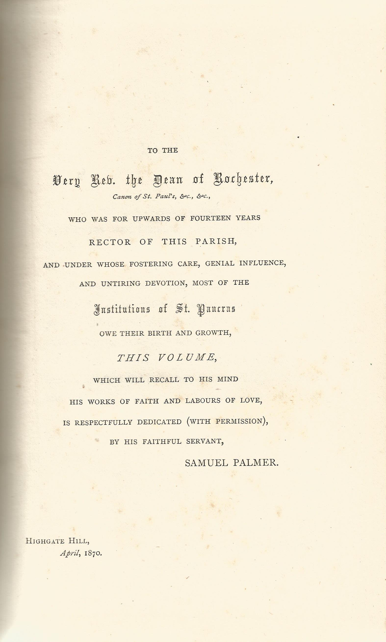 The History of St Pancras Middlesex by Samuel Palmer Hardback Book 1870 First Edition published by - Image 3 of 3