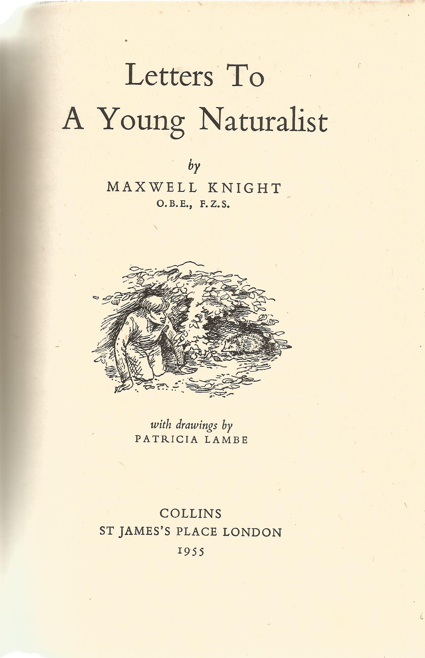 Letters to a Young Naturalist by Maxwell Knight Hardback Book 1955 First Edition published by - Image 2 of 2
