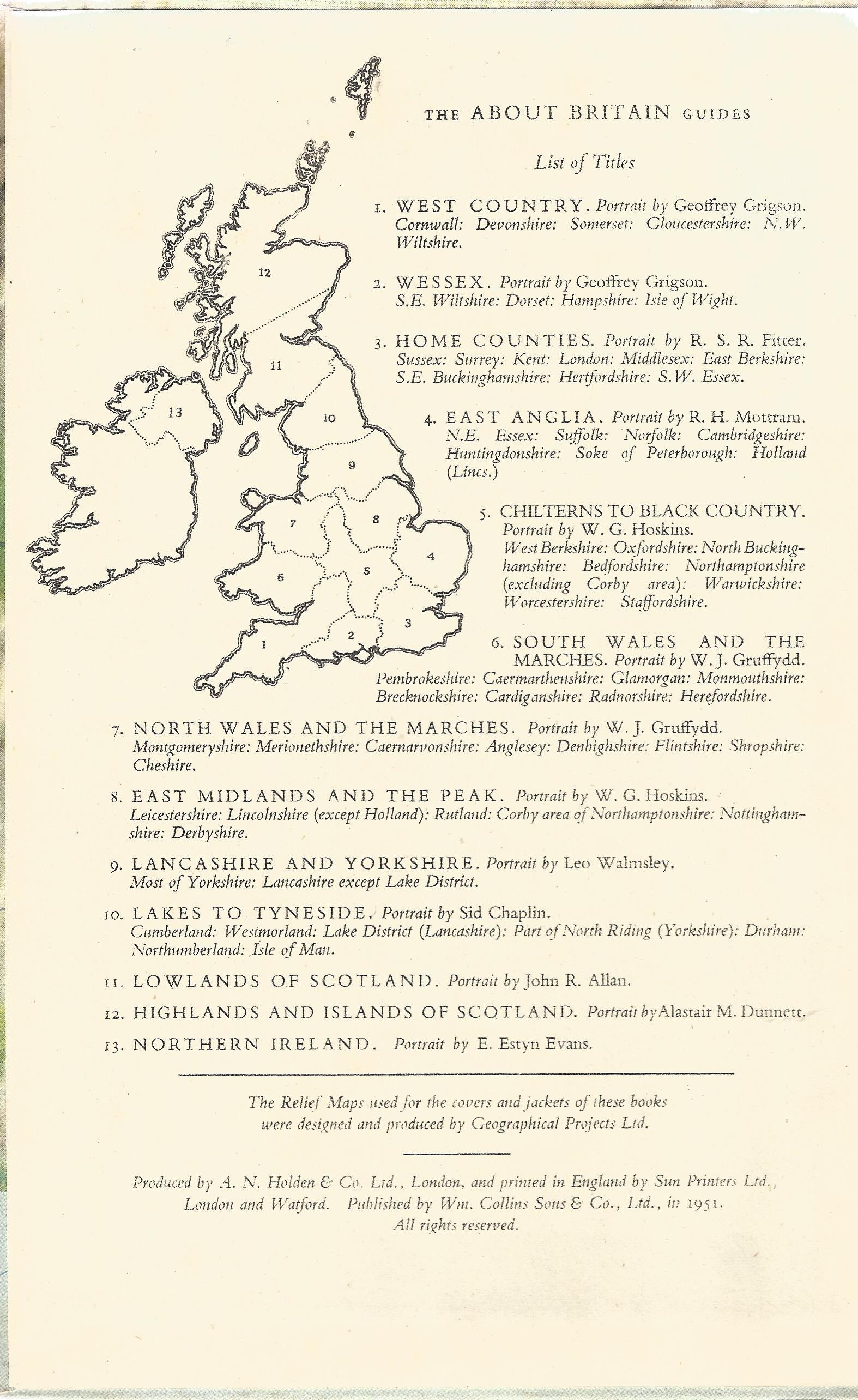 About Britain 9 x Guide Books No's 2,3, 5,6,7,8,9,10,11, edited by G Grigson 1951 First Editions - Image 4 of 4