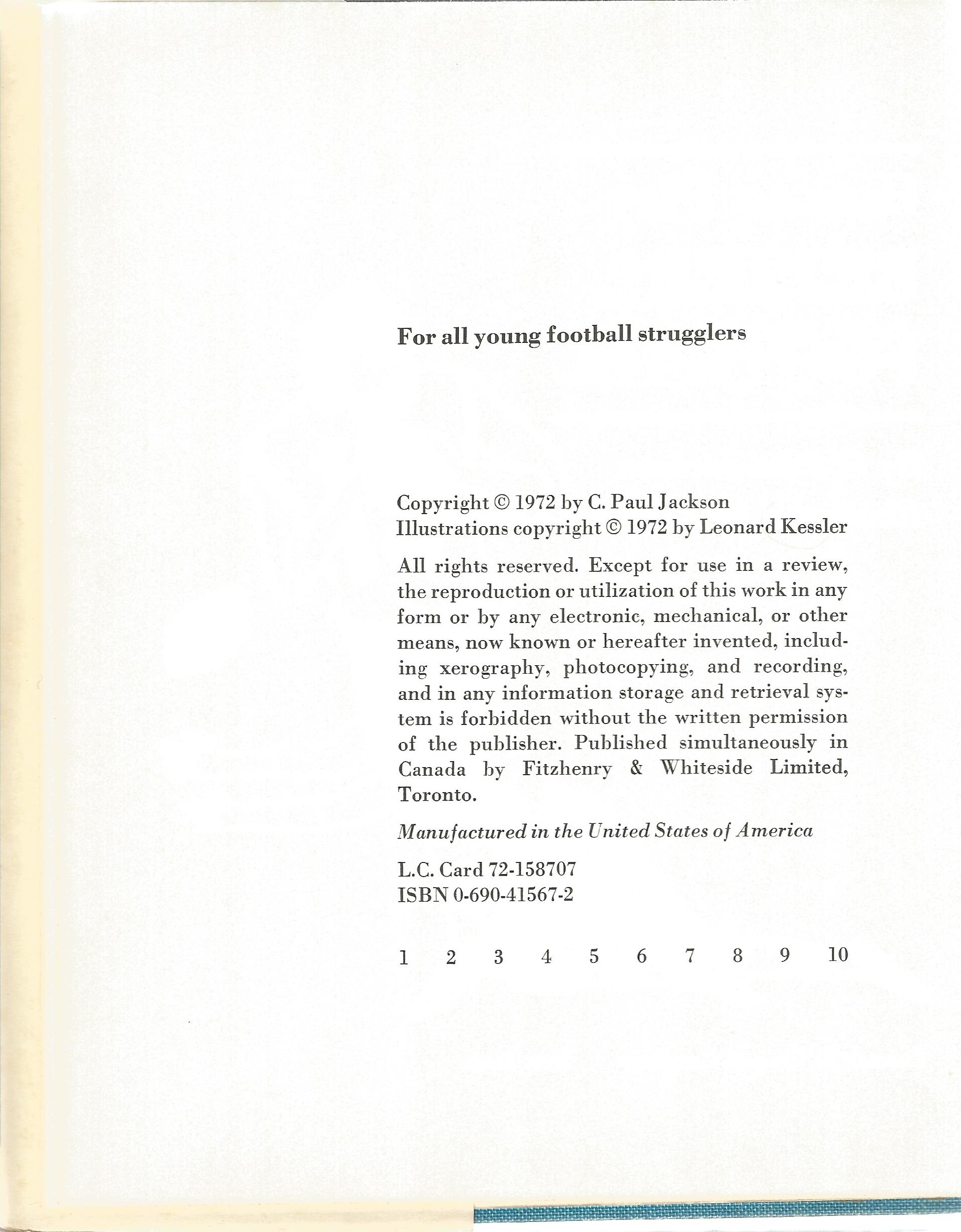 How to Play Better Football by C Paul Jackson First Edition 1972 Hardback Book published by Thomas Y - Image 3 of 3