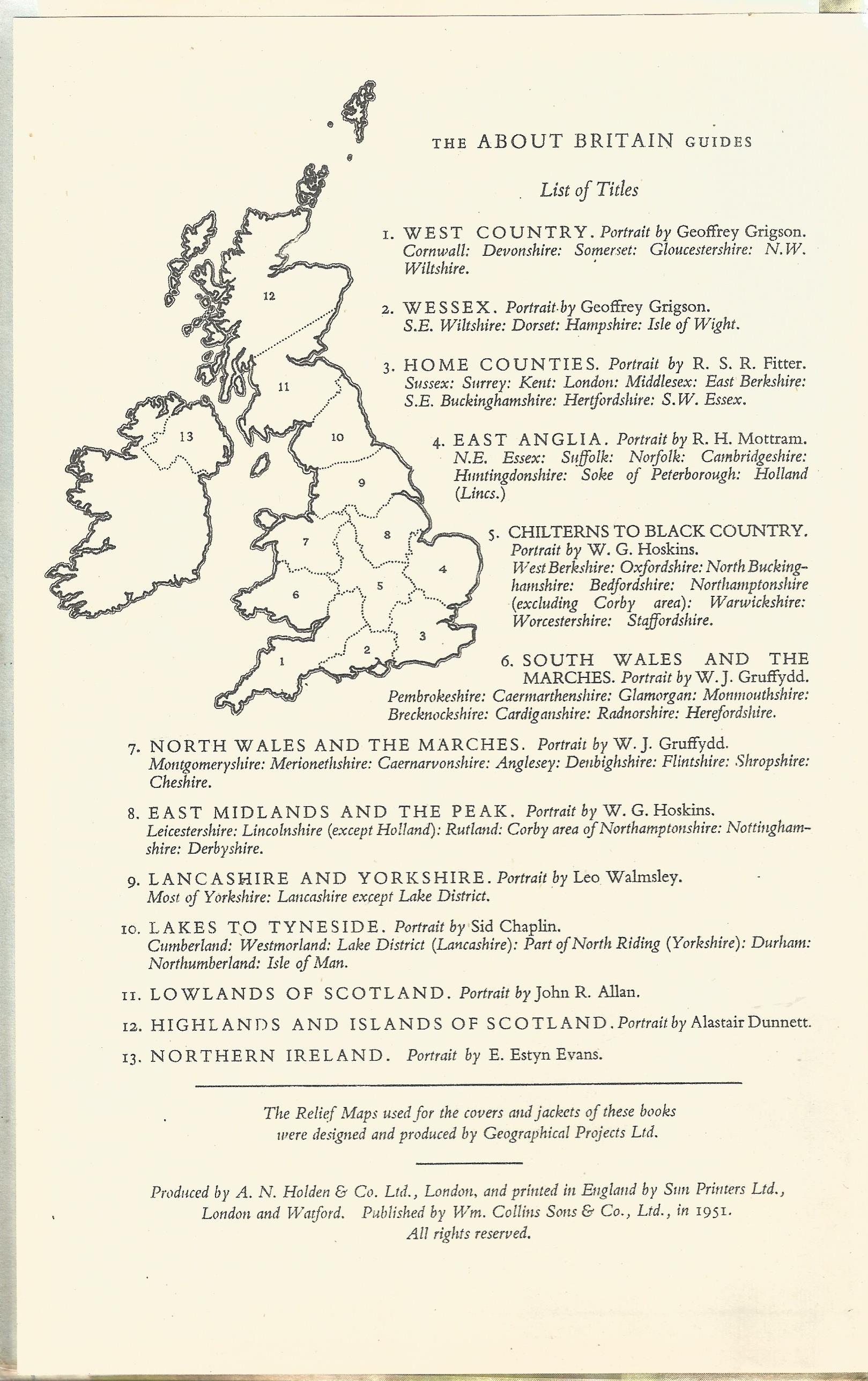 About Britain No 9 Lancashire and Yorkshire edited by G Grigson 1951 First Edition published for The - Image 3 of 3