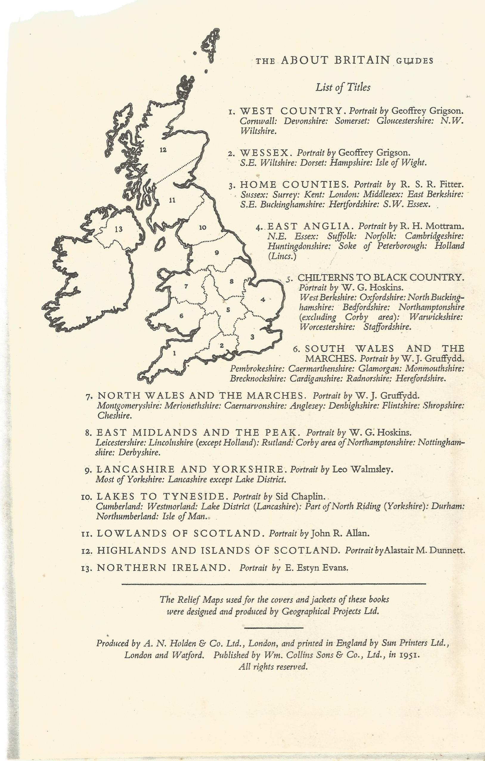 About Britain No 3 Home Counties by R S R Fitter Hardback Book 1951 First Edition published for - Image 3 of 3