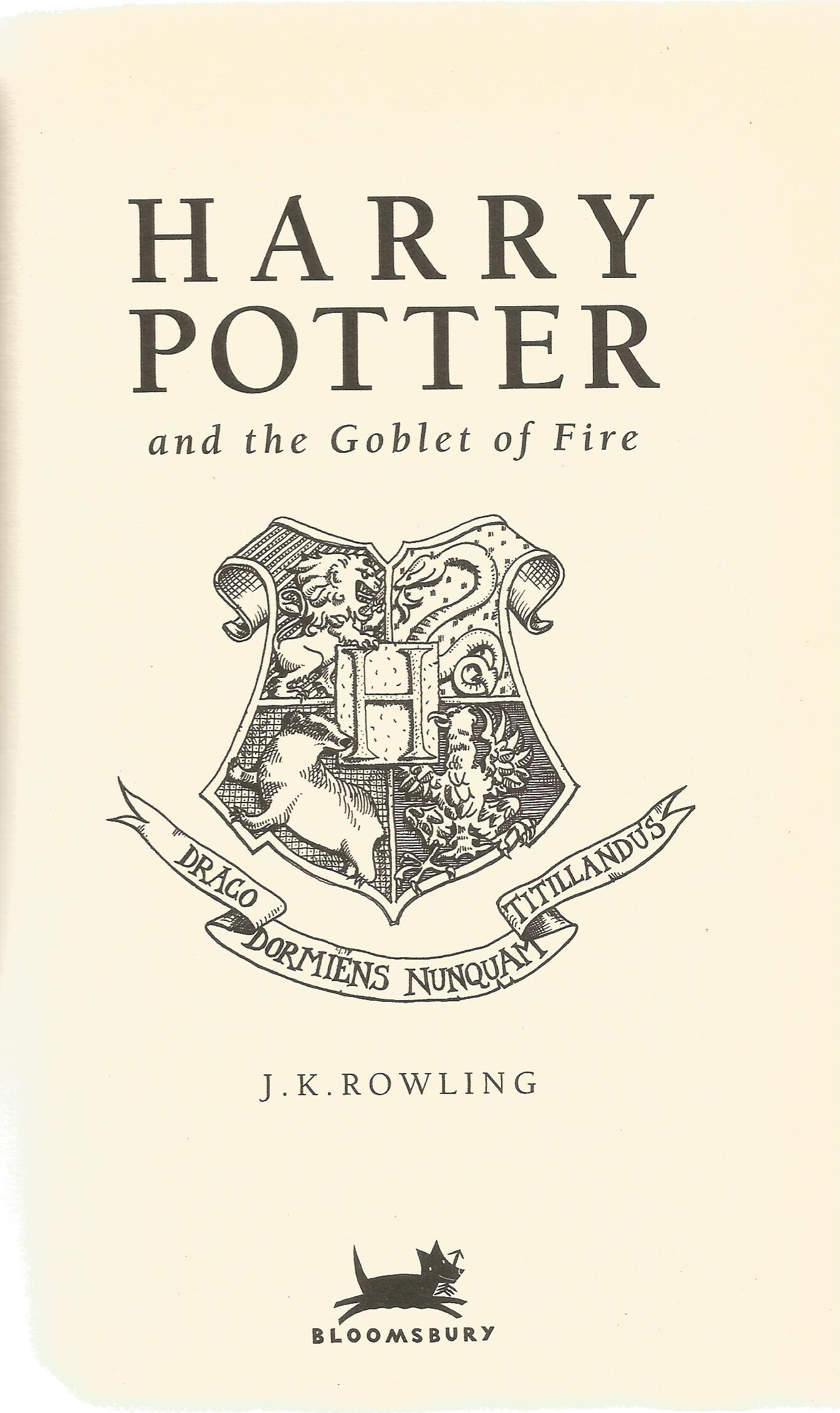 Harry Potter and the Goblet of Fire by J K Rowling Hardback Book 2000 First Edition published by - Image 2 of 3