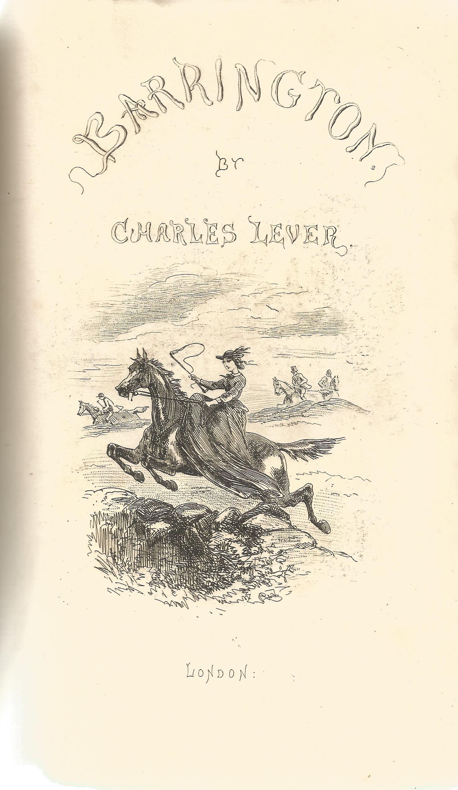 Barrington by Charles Lever Hardback Book 1872 New Edition published by Chapman and Hall some ageing - Image 2 of 3