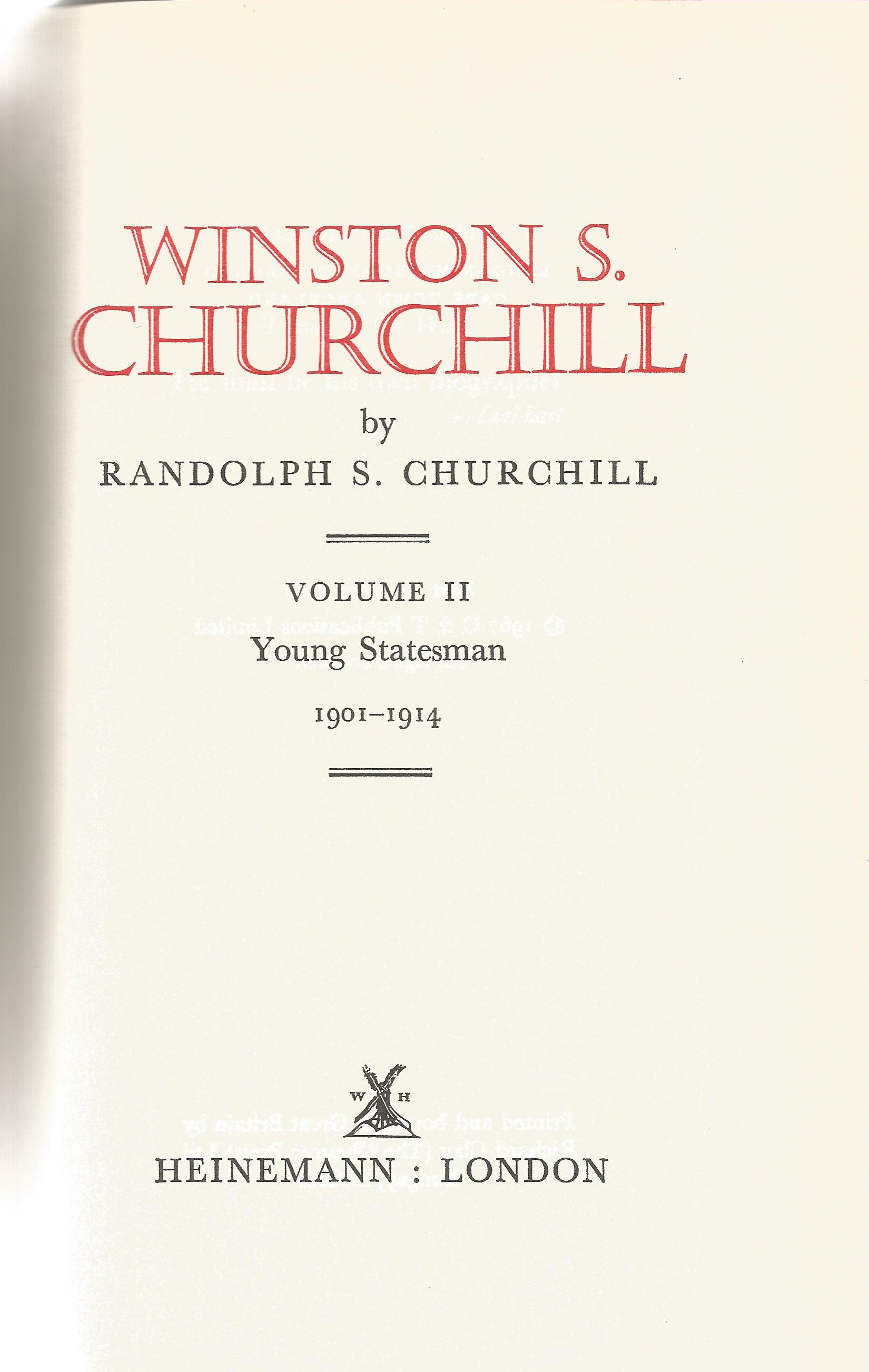 Winston S Churchill Young Statesman vol II by Randolph S Churchill 1967 First Edition Hardback - Image 2 of 3