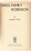 Swiss Family Robinson by Johann Wyss Hardback Book published by Abbey Classics with an inscription