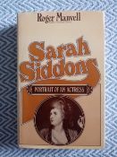 Sarah Siddons Portrait of an Actress by Roger Manvell hardback book with dust cover 385 pages signed