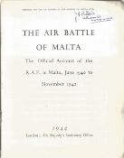 The Air Battle Of Malta Ministry Of Information Paperback Magazine 1944 A readable copy with loose