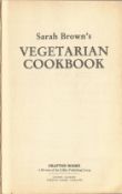 Sarah Brown's Vegetarian Cookbook Paperback Book 1986 A well-read book in fair condition with some